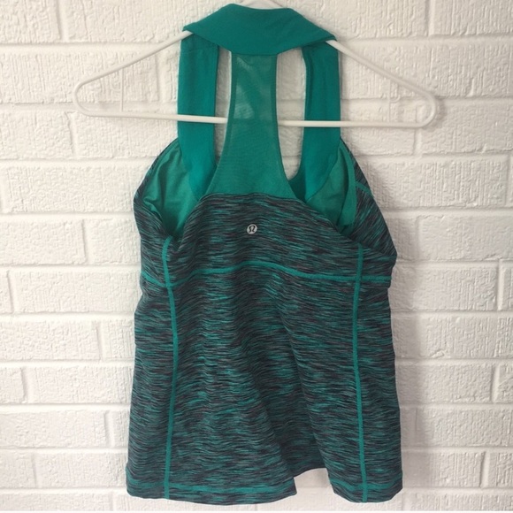 Lululemon tank size 8 teal scoop neck tank top - Picture 3 of 4